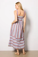 Julia Stripe Midi Dress