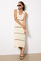 SCOTT SCOOP NECK MIDI DRESS