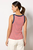 Sonya Stripe Ringer Tank