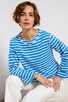 Marsielle Striped Boatneck Tee