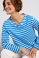 Marsielle Striped Boatneck Tee