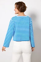 Marsielle Striped Boatneck Tee