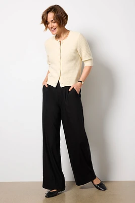 Textured Short Sleeve Cardi