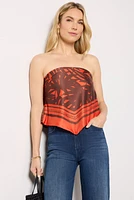 Talen Tropical Print Tube Top