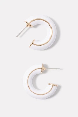 Jillian Enamel Hoop Earrings