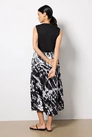 Azalea Mixed Media Midi Dress