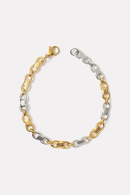Rio Two Tone Chain Bracelet
