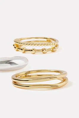 Ventura Two Tone Ring Set