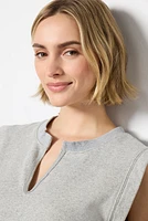 Sloane French Terry Split Neck Top