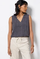 Textured Collar Tank
