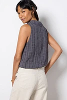 Textured Collar Tank