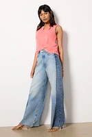 Split Neck Terry Tank