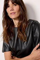 Zuri Faux Leather Tee