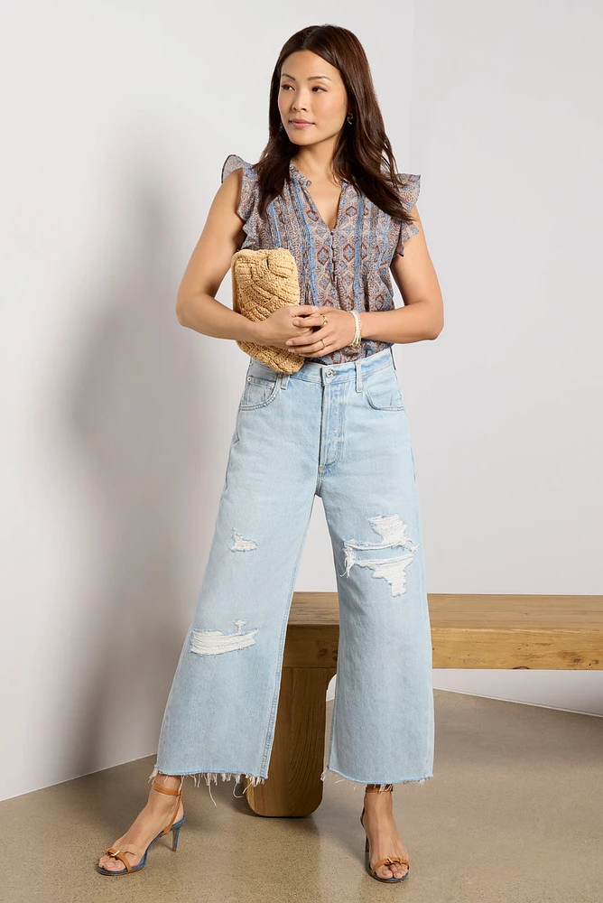 Ayla Raw Hem Crop
