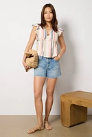 Calla Gauze Flutter Top