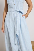 Bowie Linen Button Front Shirt Dress