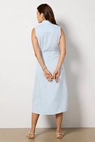 Bowie Linen Button Front Shirt Dress