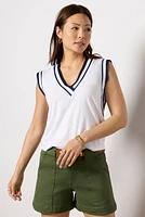 Callie Varsity V Neck Tank