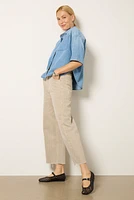 Ayla Raw Hem Crop