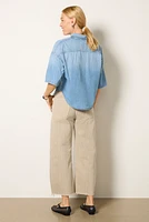 Ayla Raw Hem Crop