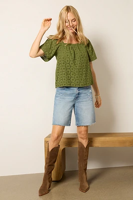 Hadley Eyelet Top