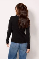 Harlow Leather Pullover