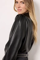 Liv Faux Leather Top
