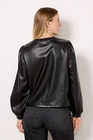 Liv Faux Leather Top