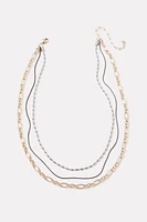 Mira Triple Chain Necklace