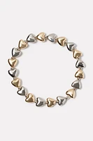Two Tone Heart Bracelet