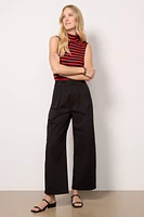 Cara Cropped Pleated Trouser