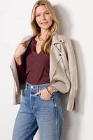 Beau Split Neck Tee