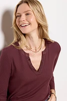 Beau Split Neck Tee
