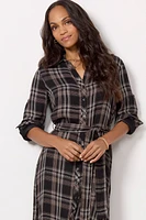 Long Sleeve Belted Duster