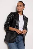 Brooks Faux Leather Blazer
