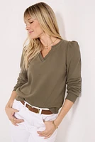 Marley Split Neck Sweatshirt