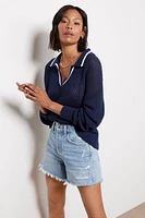 Cara Tipping Polo Pullover
