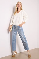 Brynn V Neck Ottoman Top