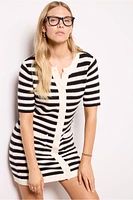 Button Front Knitted Dress