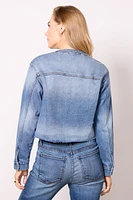 Kacey Collarless Denim Jacket
