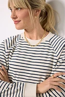 Theron Sailor Stripe Terry Sweatshirt