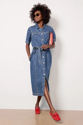 Alma Denim Midi Dress