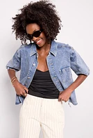 Rachel Denim Short Sleeve Shirt