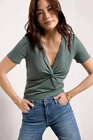 Caprice Twisted Cap Sleeve