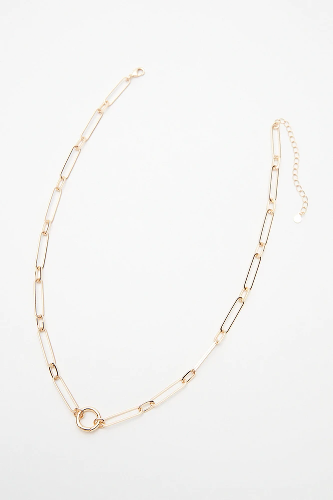 Paperclip Charm Necklace