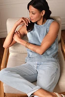 Avery Denim Shell Top