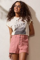 Maysylie Short w/ Exposed Buttons