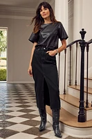 Zuri Faux Leather Tee