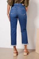 High Rise Brigitte with Raw Cuff