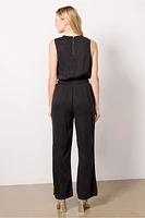Ruffle Neck Wide Leg Jumpsuit